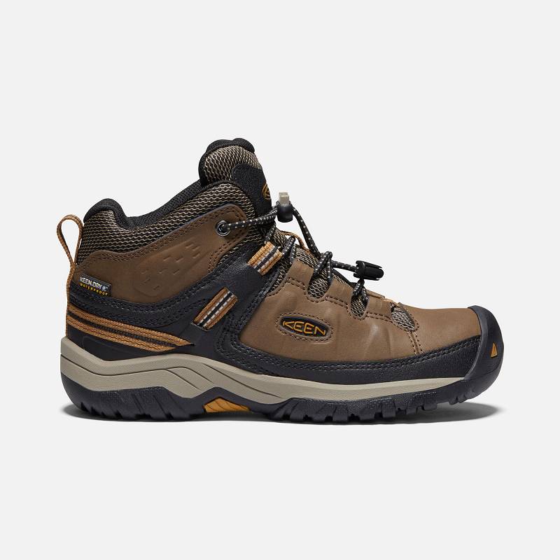 Keen Targhee Waterproof Wanderstiefel Kinder DE-01436 Dark Earth/Golden Brown - Keen Kinderschuhe Br